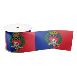 Flagge von Paris (Frankreich) Satin Ribbon Satinband