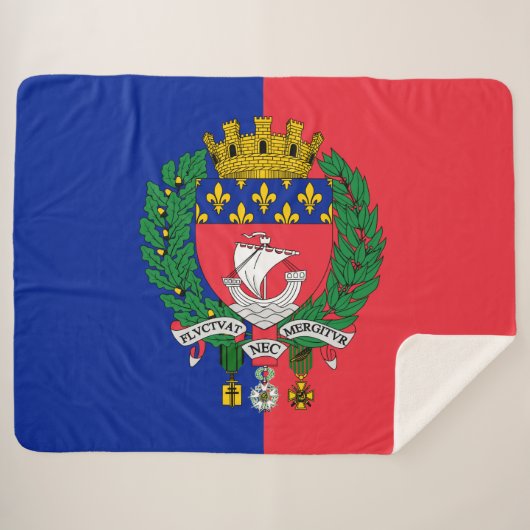 Flagge von Paris (Frankreich) Sherpadecke (Vorderseite (Horizontal))
