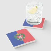 Flagge von Paris (Frankreich) Steinuntersetzer (Seitenansicht)