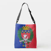 Flagge von Paris, Frankreich Tragetaschen Mit Langen Trägern (Rückseite)