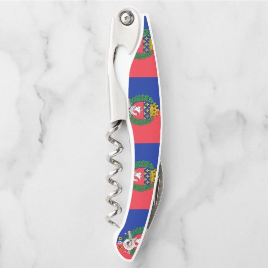 Flagge von Paris, Frankreich Waiter's Corkschraube Kellnermesser (Vorderseite)