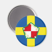 Flagge von Pembrokeshire Magnet (Vorderseite/Rückseite)