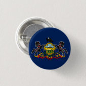 Flagge von Pennsylvania Button (Vorne & Hinten)