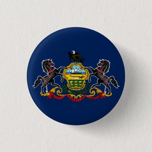 Flagge von Pennsylvania Button (Vorderseite)
