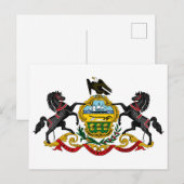 Flagge von Pennsylvania Postkarte (Vorne/Hinten)