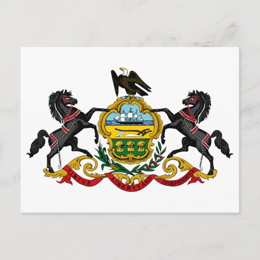 Flagge von Pennsylvania Postkarte (Vorderseite)