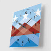 Flagge von Peoria, Arizona Quadratische Wanduhr (Winkel)