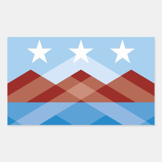 Flagge von Peoria, Arizona Rechteckiger Aufkleber (Vorderseite)