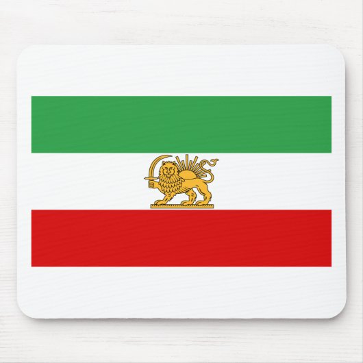 Flagge von Persien/von Iran (1964-1980) Mousepad (Vorne)