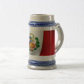 Flagge von Peru Bierglas (VorderseiteRechts)