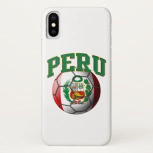 Flagge von Peru-Fußball iPhone X Hülle