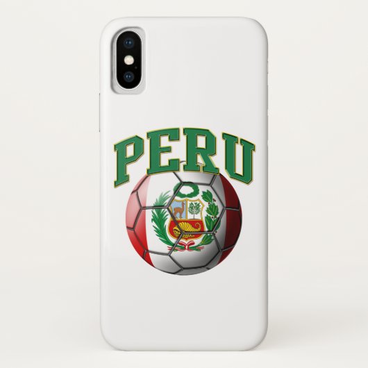 Flagge von Peru-Fußball Case-Mate iPhone Hülle (Rückseite)