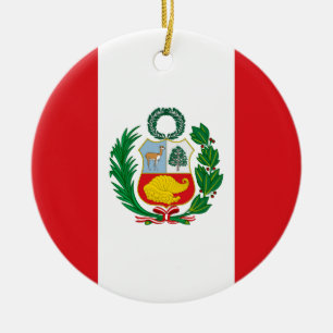 Flagge von Peru Keramikornament