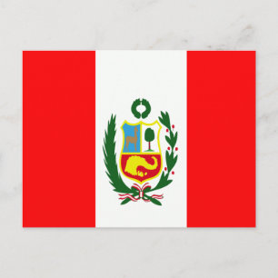 Flagge von Peru Postkarte