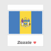 Flagge von Philadelphia, Pennsylvania Aufkleber (Blatt)