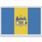 Flagge von Philadelphia, Pennsylvania Aufkleber (Vorderseite)