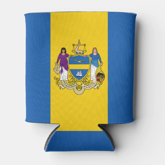 Flagge von Philadelphia, Pennsylvania Can Cooler Dosenkühler (Vorderseite)