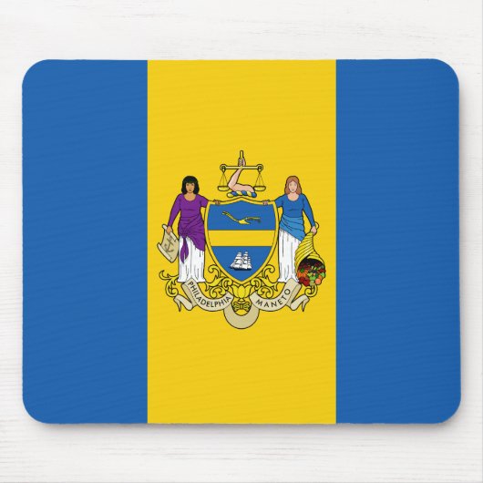 Flagge von Philadelphia, Pennsylvania Mousepad (Vorne)