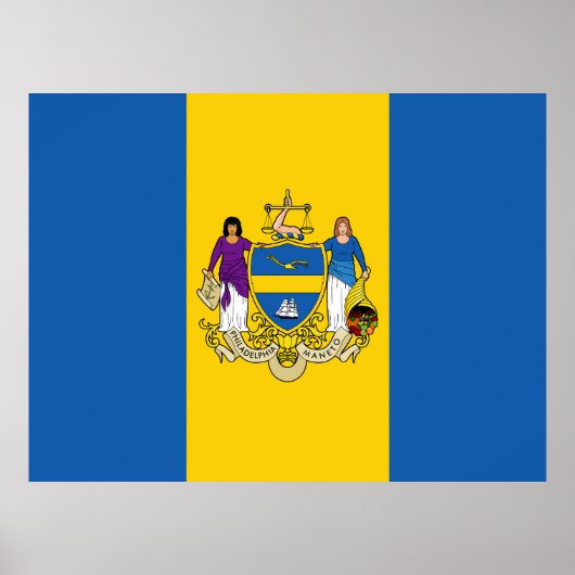 Flagge von Philadelphia, Pennsylvania Poster (Vorne)