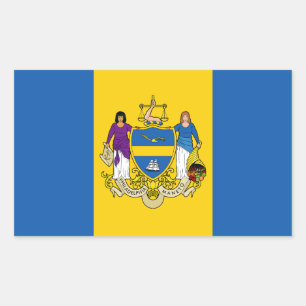 Flagge von Philadelphia, Pennsylvania Rechteckiger Aufkleber