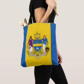 Flagge von Philadelphia, Pennsylvania Tote Bag Tasche (Von Nahem)