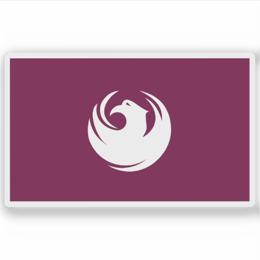 Flagge von Phoenix Stadt Arizona Aufkleber (Vorderseite)