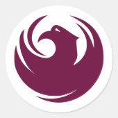 Flagge von Phoenix Stadt Arizona Runder Aufkleber (Vorderseite)