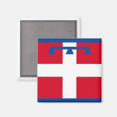 Flagge von Piemont (Italien) Magnet (Vorderseite/Rückseite)