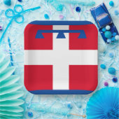Flagge von Piemont (Italien) Pappteller (Party)