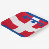 Flagge von Piemont (Italien) Pappteller (Gewinkelt)
