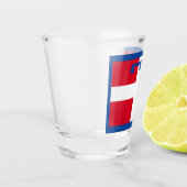 Flagge von Piemont (Italien) Schnapsglas (Links)