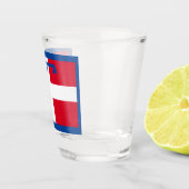 Flagge von Piemont (Italien) Schnapsglas (Rechts)