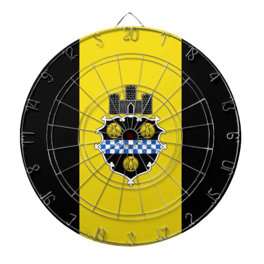 Flagge von Pittsburgh, Pennsylvania Dartzielscheib Dartscheibe (vorne)