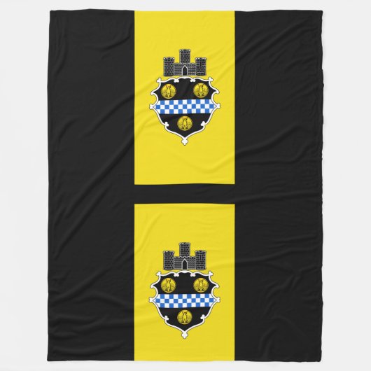 Flagge von Pittsburgh, Pennsylvania Fleece Blanket (Vorderseite)