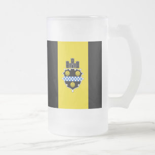 Flagge von Pittsburgh, Pennsylvania Frostglas Bien Mattglas Bierglas