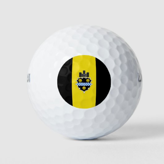 Flagge von Pittsburgh, Pennsylvania Golf Balls Golfball (Vorderseite)