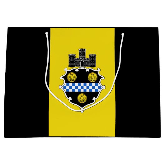 Flagge von Pittsburgh, Pennsylvania Große Geschenk Große Geschenktüte (Vorderseite)