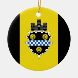 Flagge von Pittsburgh Pennsylvania Keramik Ornament