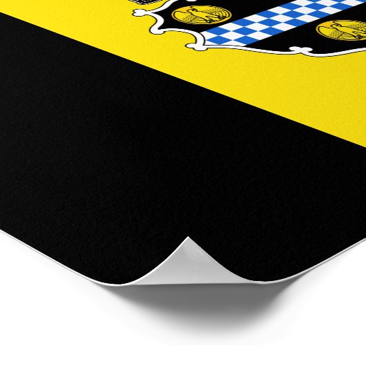 Flagge von Pittsburgh, Pennsylvania Poster (Ecke)