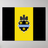 Flagge von Pittsburgh, Pennsylvania Poster (Vorne)