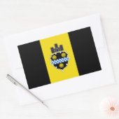 Flagge von Pittsburgh, Pennsylvania Rechteckiger Aufkleber (Umschlag)