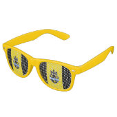Flagge von Pittsburgh, Pennsylvania Retro-Sonnenbr Partybrille (Schrägansicht)