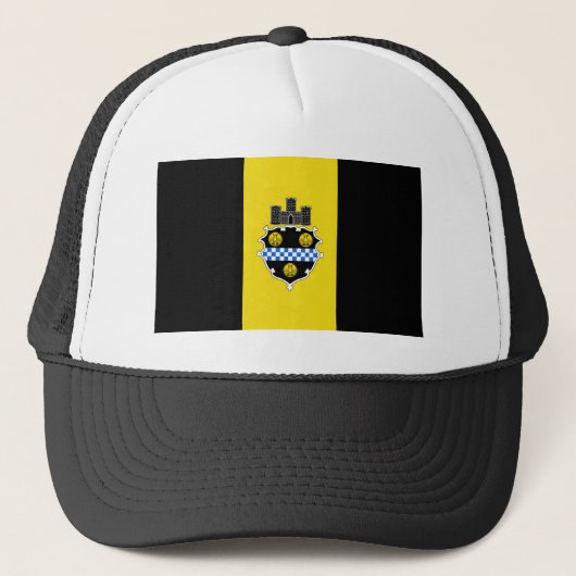 Flagge von Pittsburgh, Pennsylvania Trucker Hat Truckerkappe (Vorderseite)