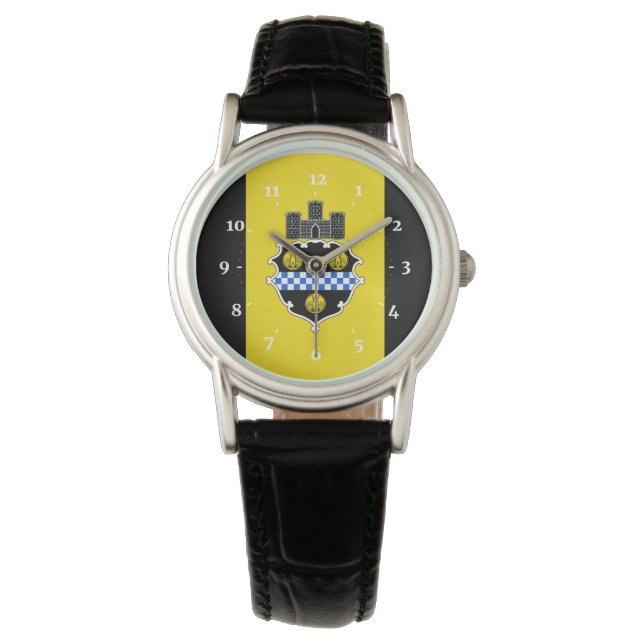 Flagge von Pittsburgh, Pennsylvania Watch Armbanduhr (Vorderseite)