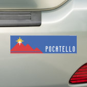 Flagge von Pocatello, Idaho Autoaufkleber (Auf Auto)
