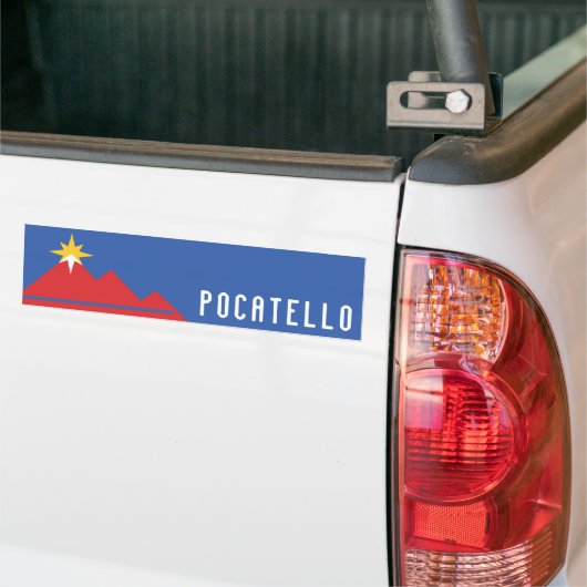 Flagge von Pocatello, Idaho Autoaufkleber (Auf Lkw)