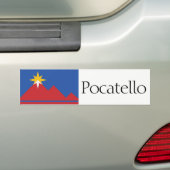 Flagge von Pocatello, Idaho-Autoaufkleber Autoaufkleber (Auf Auto)