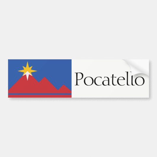 Flagge von Pocatello, Idaho-Autoaufkleber Autoaufkleber (Vorne)