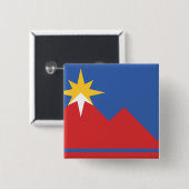 Flagge von Pocatello, Idaho Button (Vorne & Hinten)
