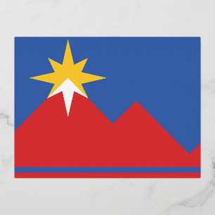 Flagge von Pocatello, Idaho Folien Feiertagspostkarte
